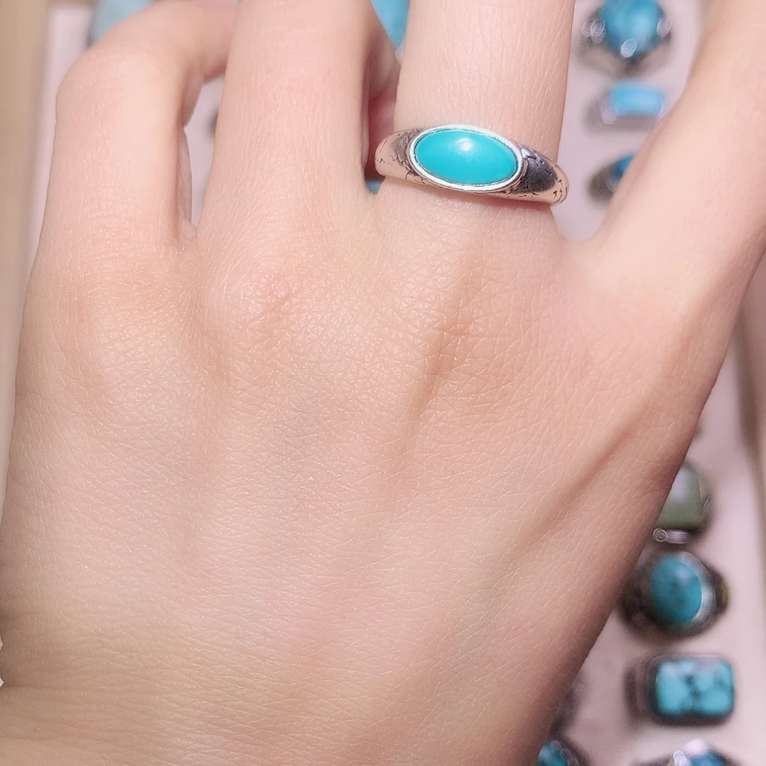 绿松石银S925镶嵌挂件