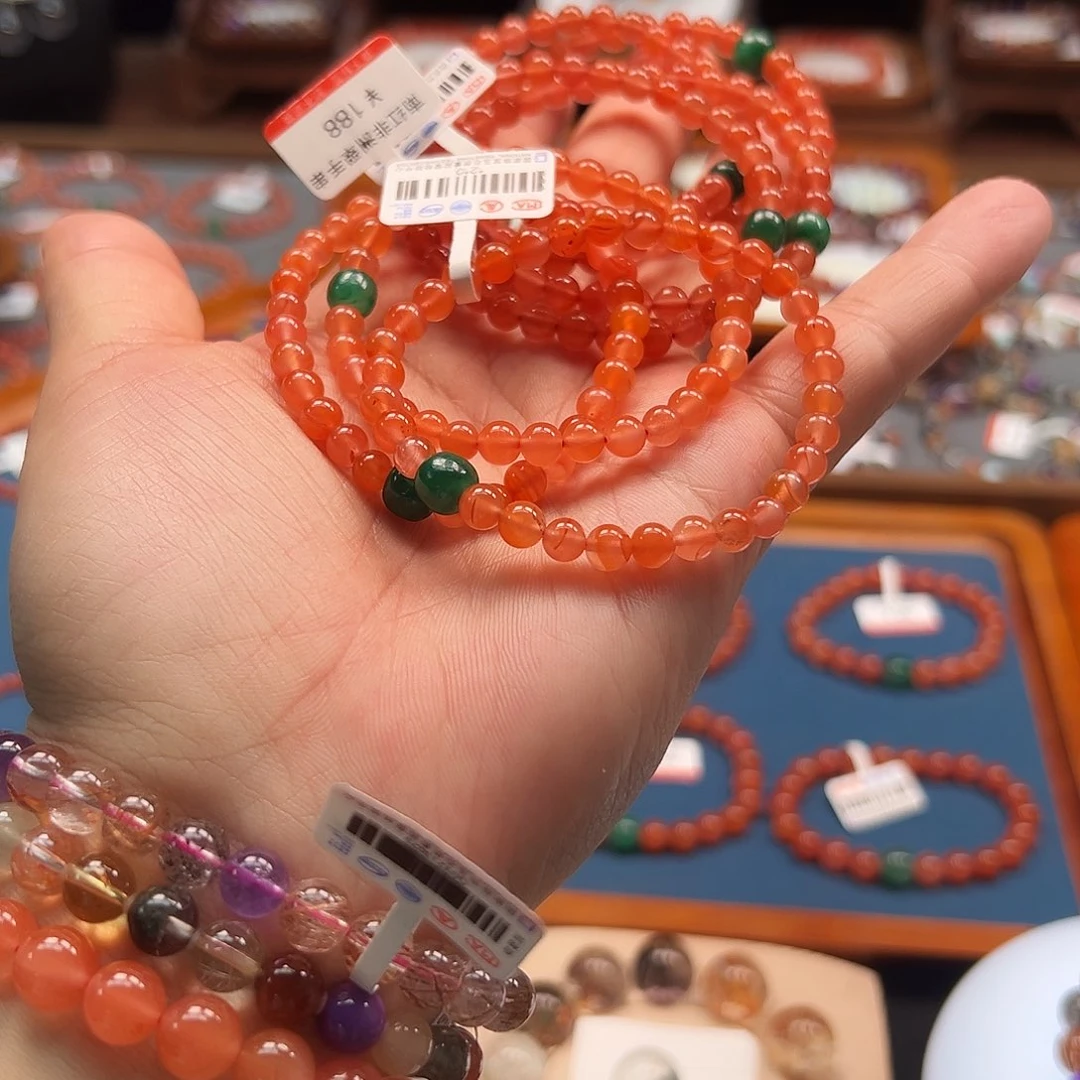 南红玛瑙未镶嵌手链