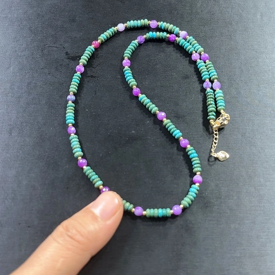 【闪购商品】玻璃颈饰舒具石老油料75