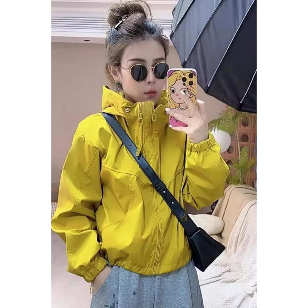 迪卡侬ins【清仓】双层冲锋衣春季爆款短款外套运动小个子2025新款