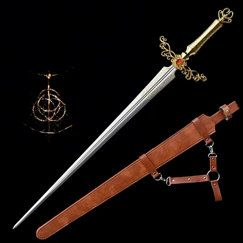 游戏角色艾尔登法环cos罗杰尔刺剑镀金材质刺剑工艺品刀剑