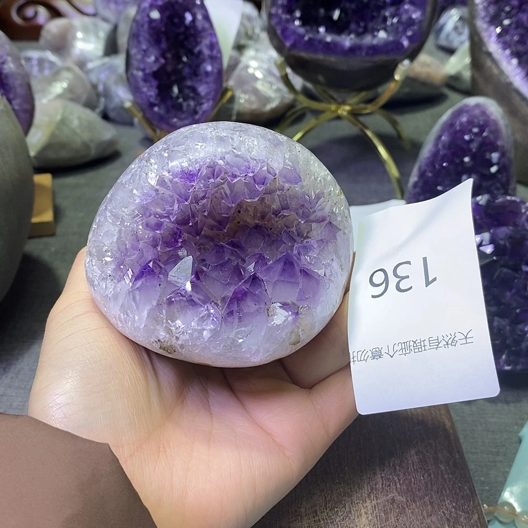 紫晶珠宝半成品未镶嵌