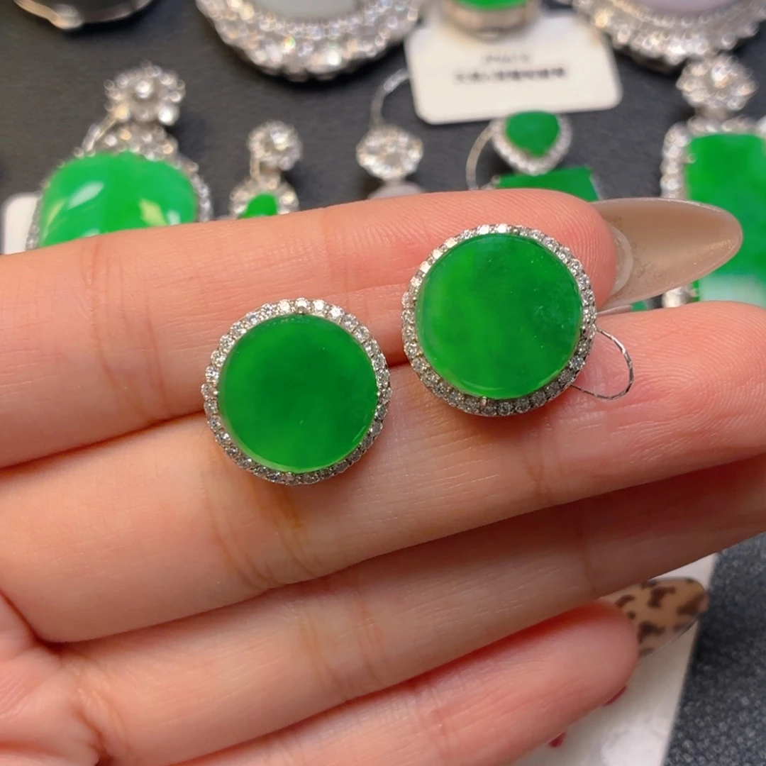 翡翠银S925镶嵌颈饰