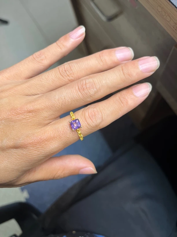 925银戒指 紫水晶戒指925银