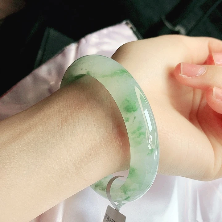 翡翠未镶嵌手镯缅甸天然a货翡翠手镯15号