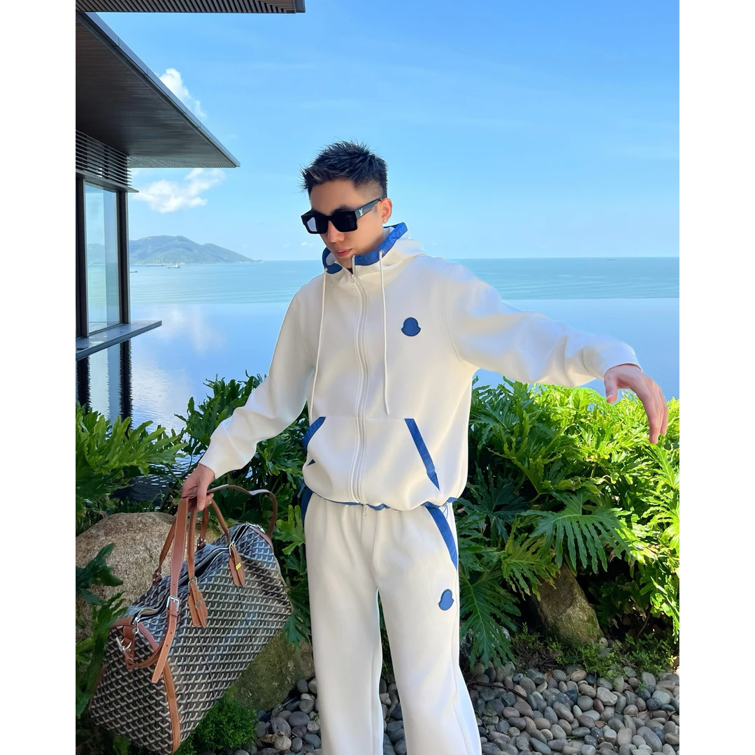 【玛雅套装】李查德痞帅慵懒男装25秋弹力液氨棉休闲长裤上衣外套装