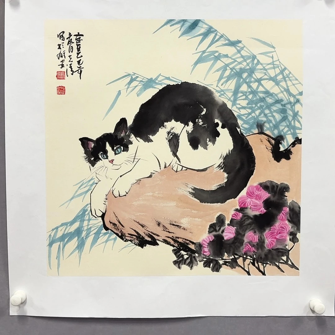 国画亲笔手绘放心去藏