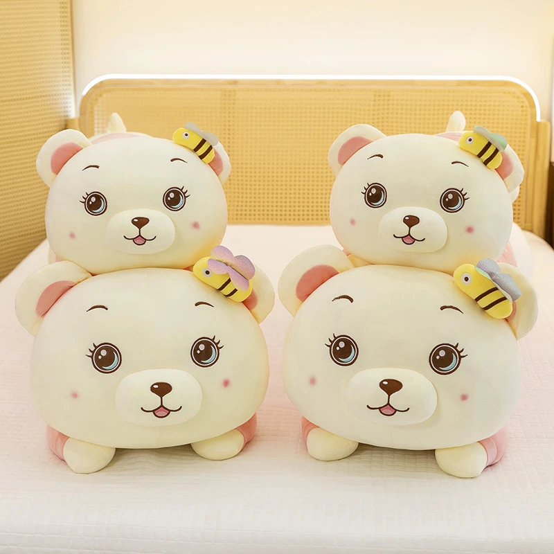 大号熊玩偶趴趴蜜蜂熊抱枕毛绒玩具公仔大熊儿童睡觉安抚布娃娃