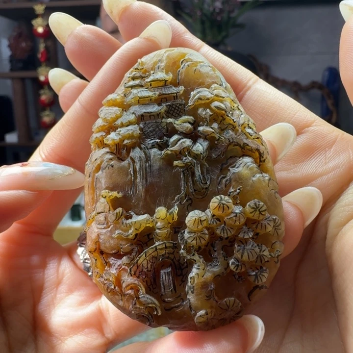 定制翡翠未镶嵌山水