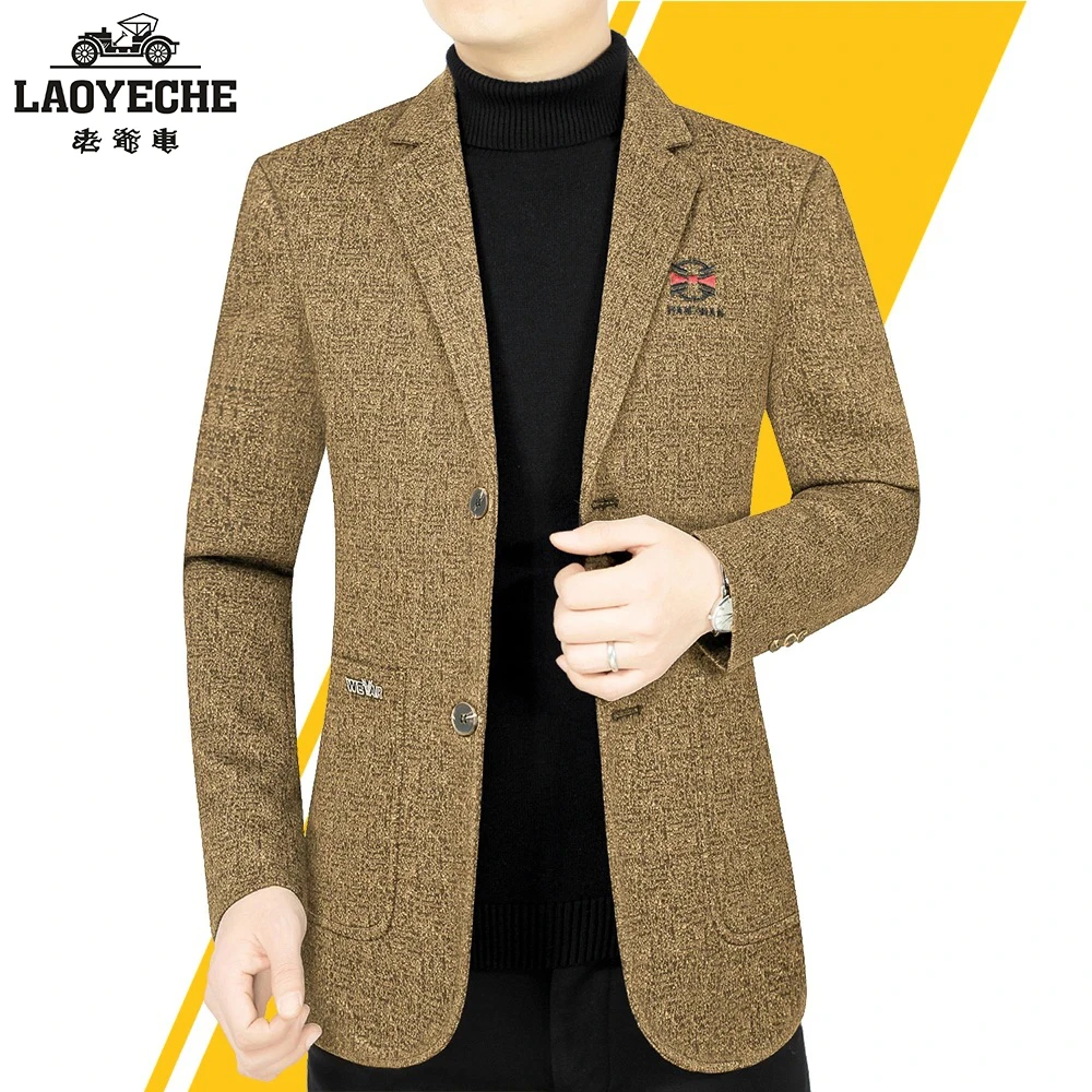 老爷车品牌西服男中年2025春季新款青年休闲西装外套透气上衣春秋