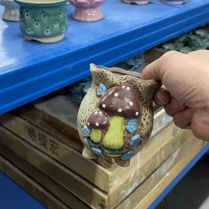 陶瓷花盆单场满9.9发7.5*9.5