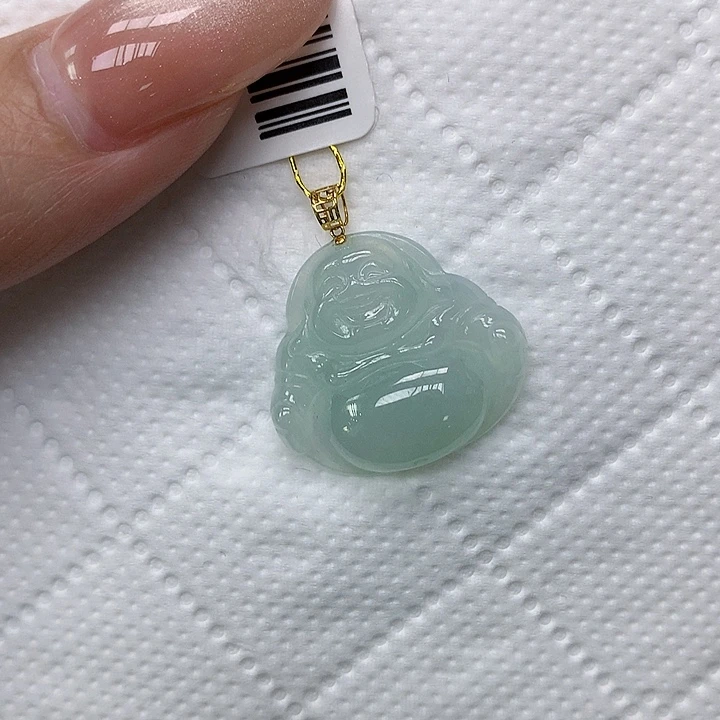 颈饰18K金镶嵌翡翠