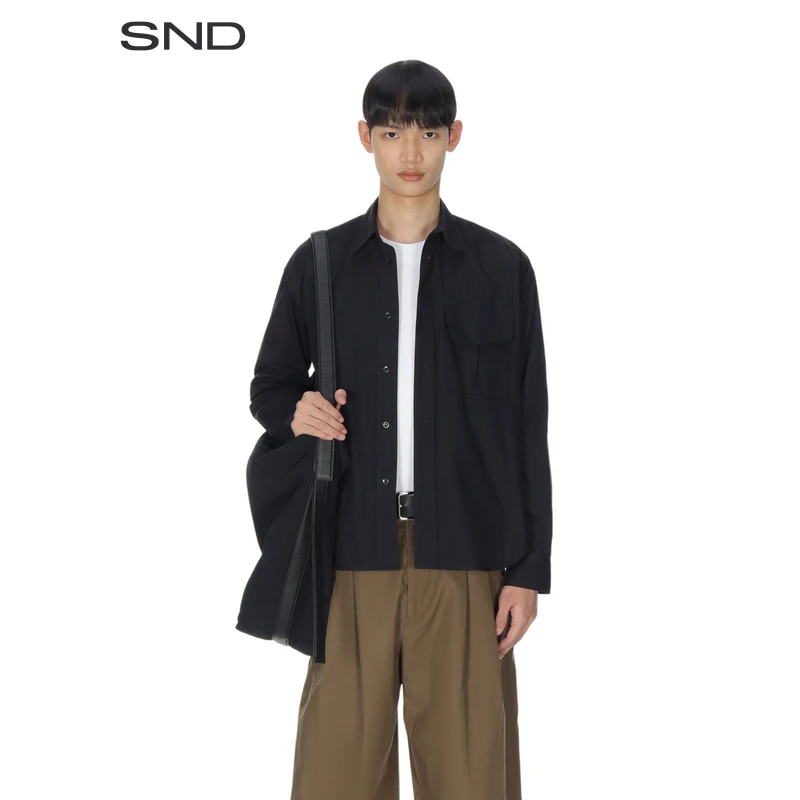 【SNDSTUDIO NICHOLSON 设计师品牌】SND AW25 宽松口袋衬衫