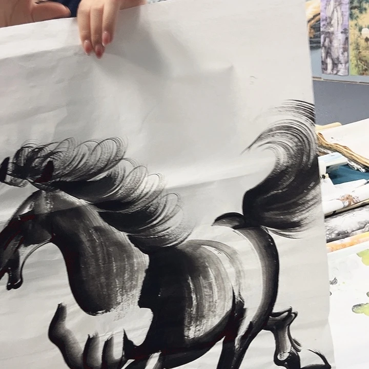 国画我是一只小小鸟我在