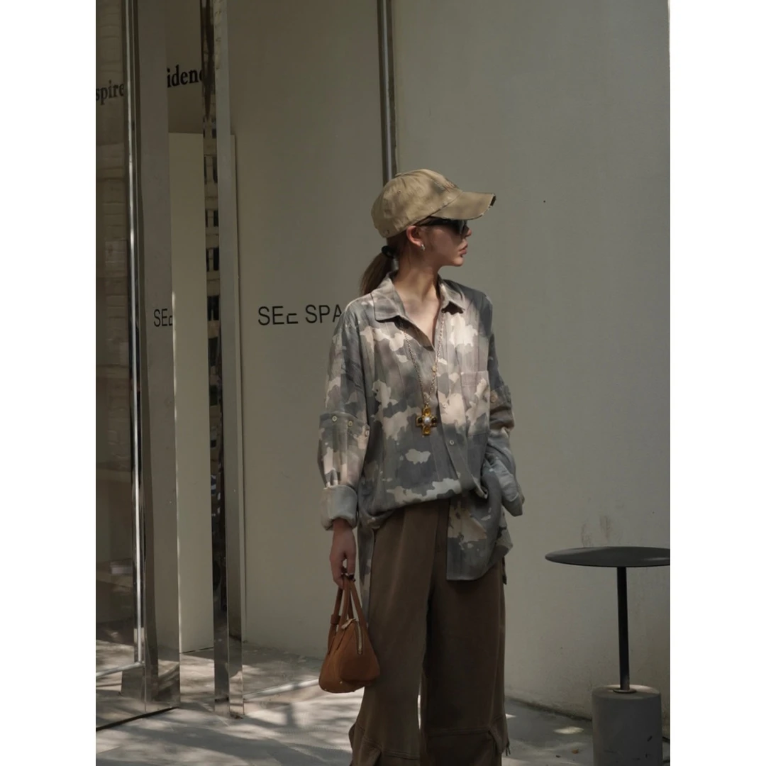 SOLSOL买手店 MANZANILLA设计师品牌 24秋冬新款 迷彩衬衫