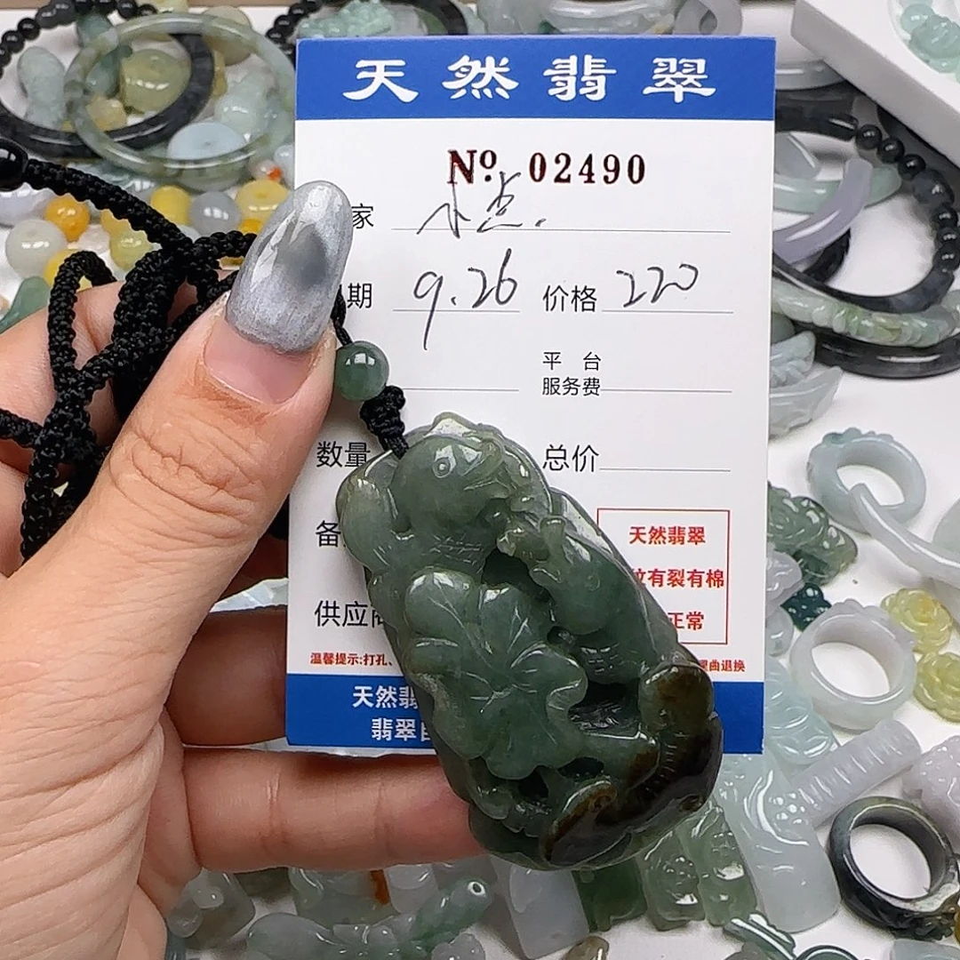 小***点翡翠未镶嵌颈饰555