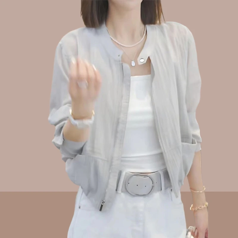 香朵儿气质轻熟风时尚外套女2025年夏季新款小众轻薄防晒衣上衣女