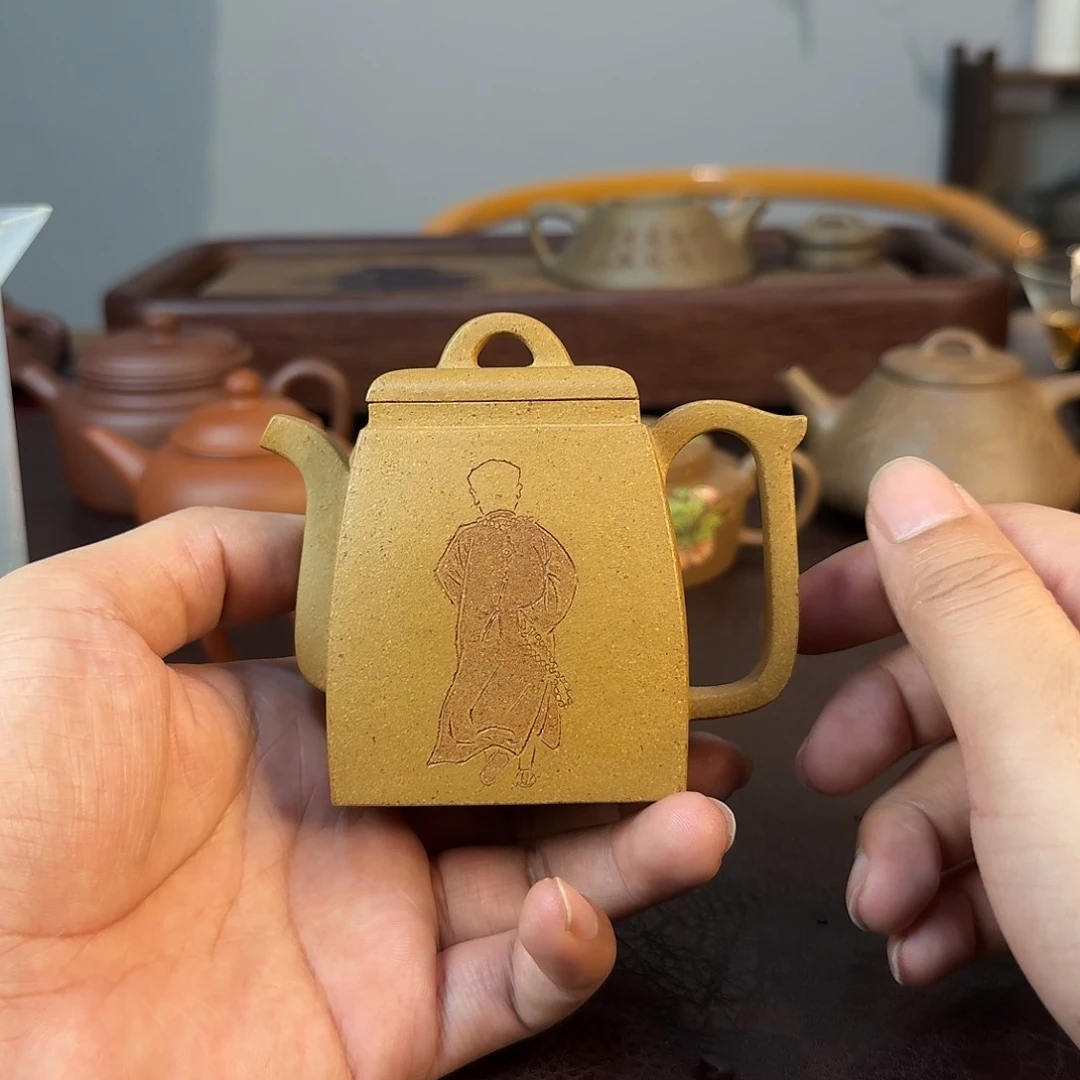 紫砂茶壶李****抽紫砂壶茶具手工制作的