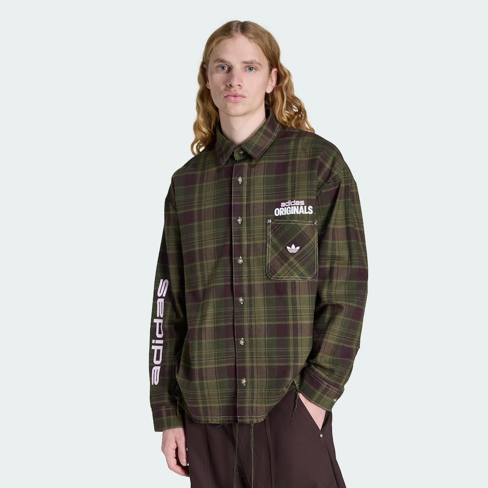 Adidas棉运动长袖衬衫KG6451/KG6452