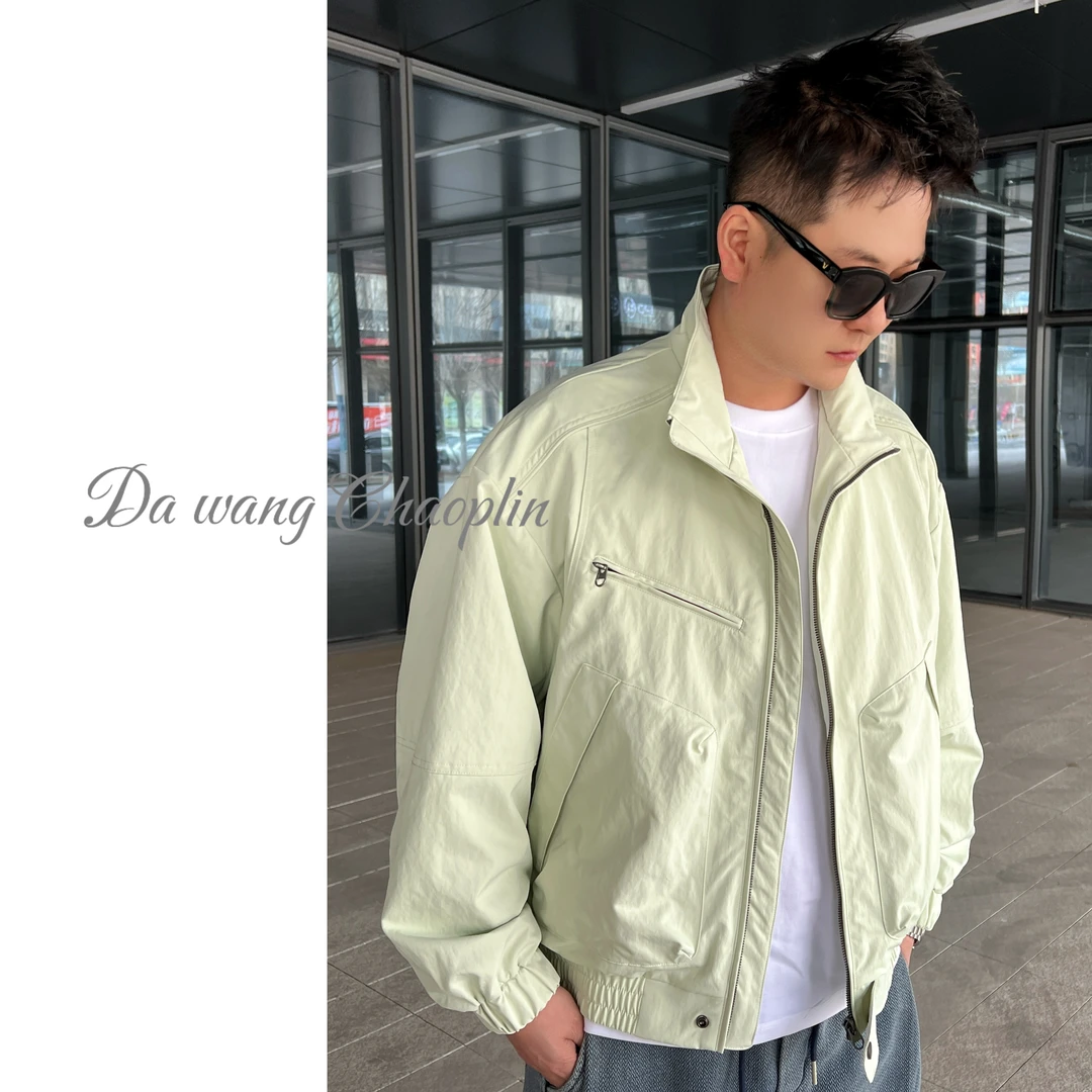Dawang百搭春季夹克！春季英伦风宽松休闲立领飞行员夏季夹克外套