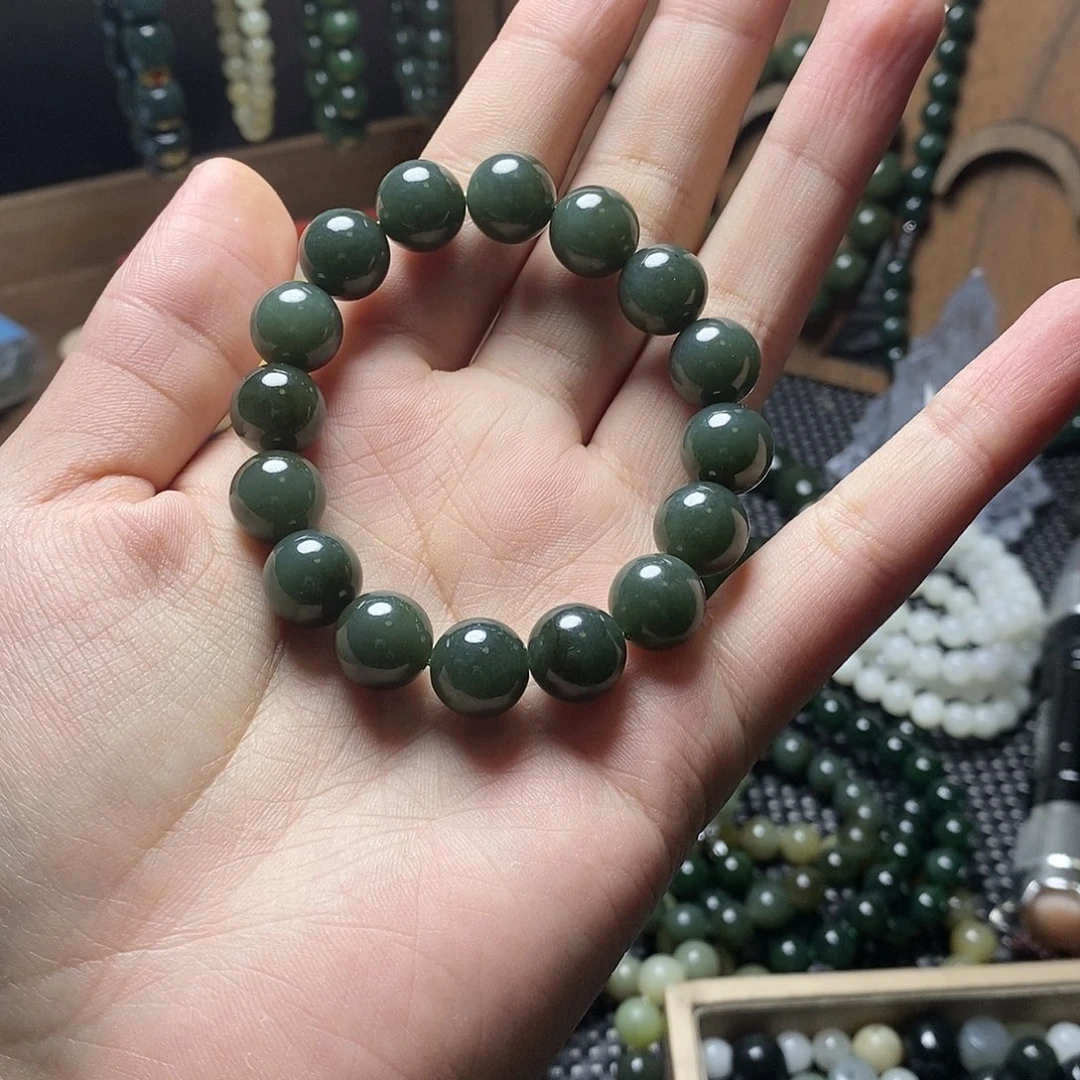 和田玉未镶嵌手串7