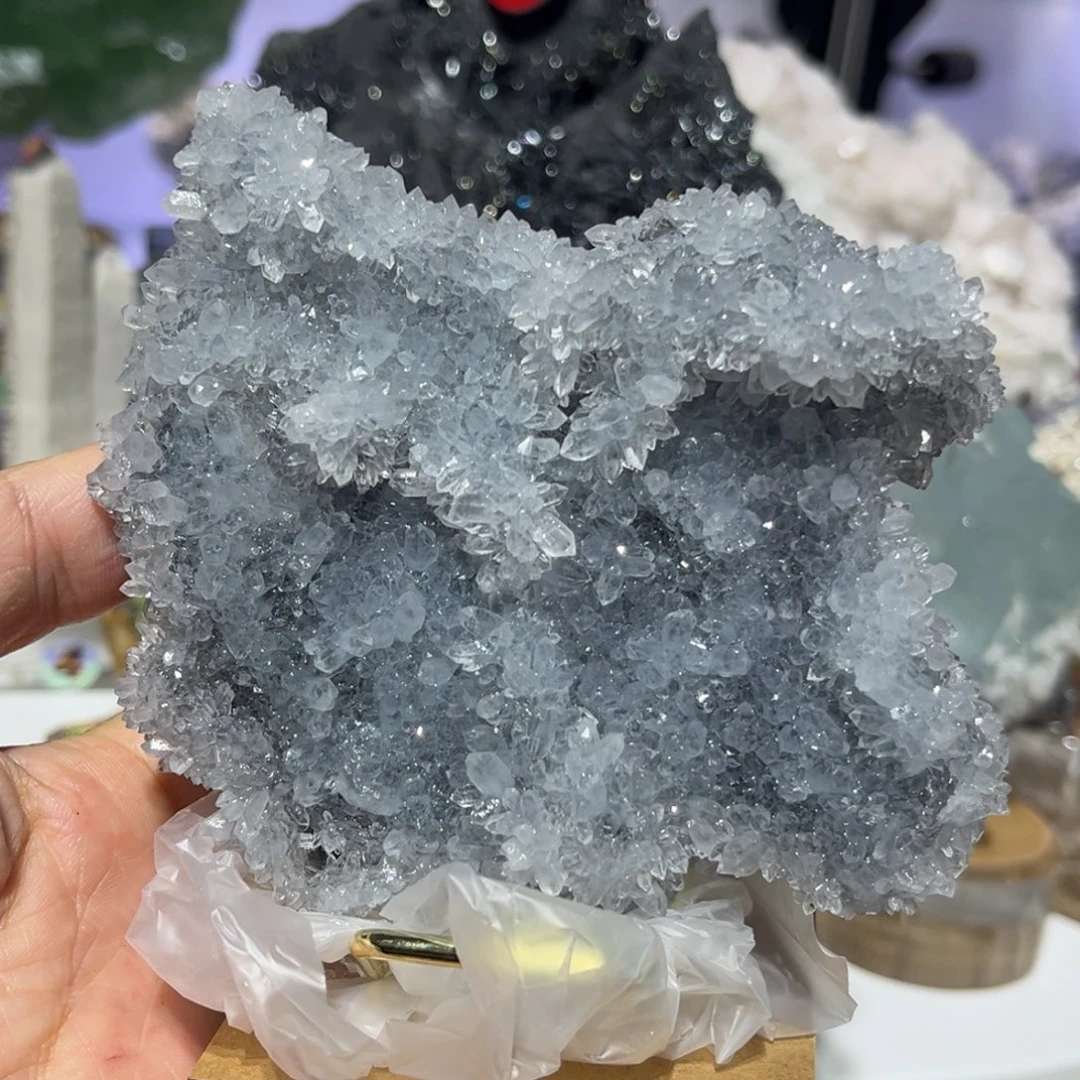 石材水晶方解石摆件