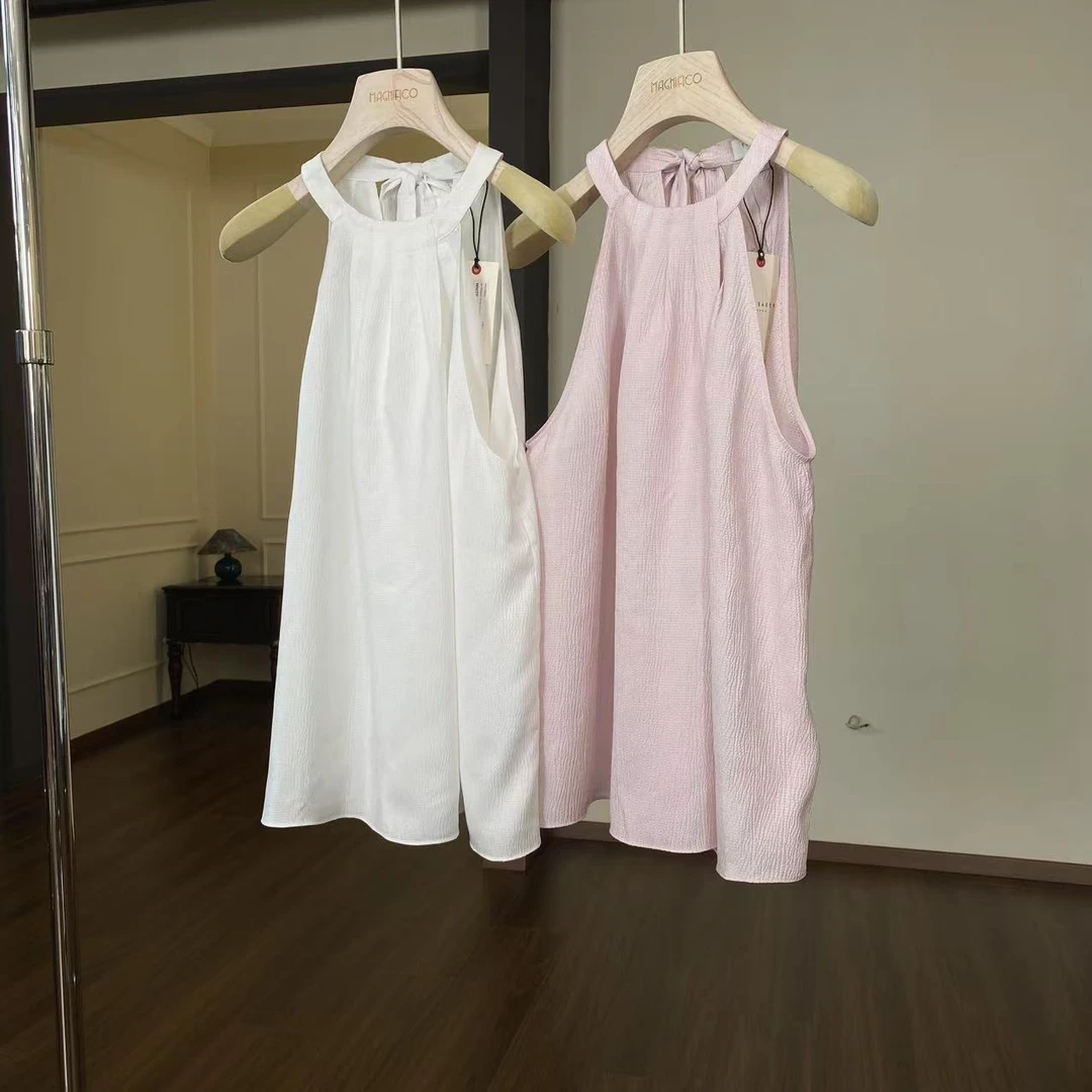 双色 圆领吊带背心 Q0615