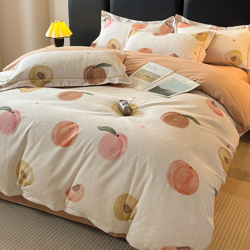 【MJ】秋冬加厚全棉磨毛四件套床品单人学生宿舍三件套保暖