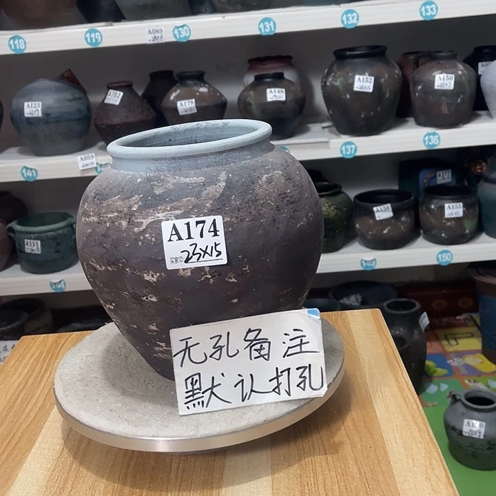 红陶手工制作工艺花盆