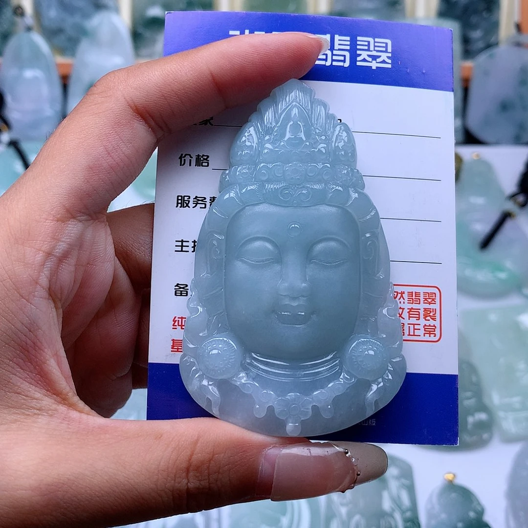 往***昔颈饰未镶嵌翡翠观音首