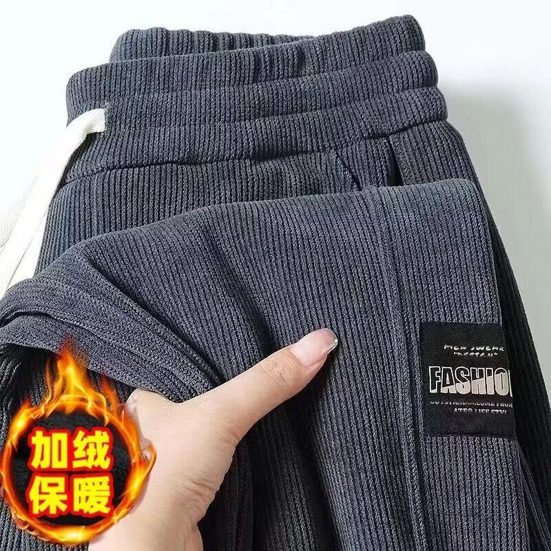 百搭束脚宽松裤卫裤男士冬季加厚灯芯绒潮流休闲百搭裤休闲裤潮牌