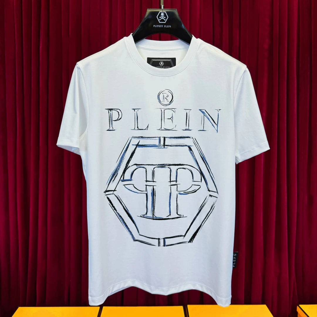 PLIPHPP PLEPN正品2025年新款六角标经典双P修身男士弹力短袖1672