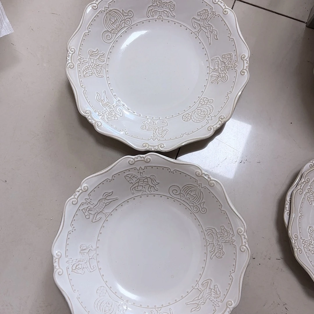 瓷片瑕疵特价陶瓷大深盘