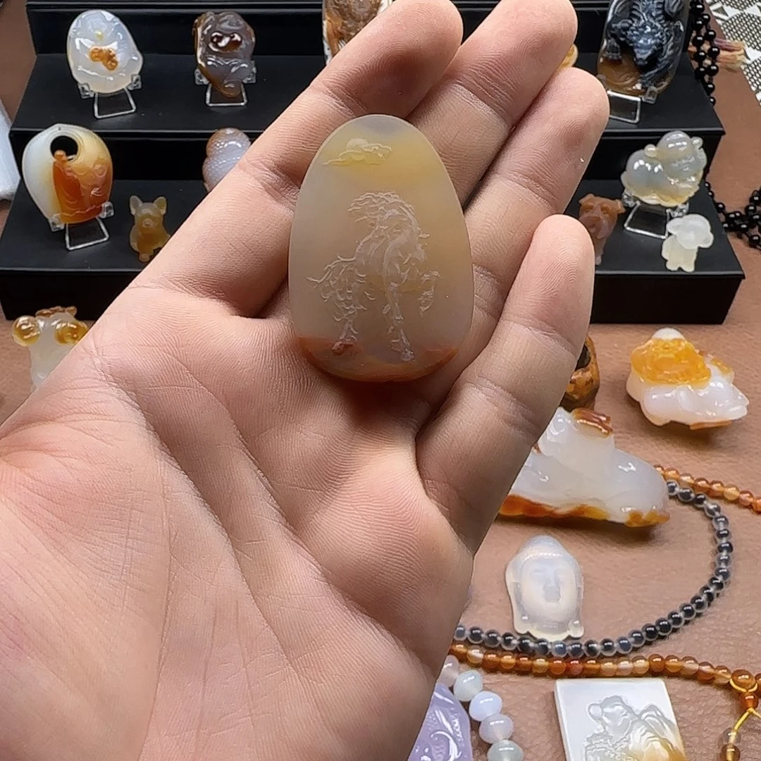 玛瑙/玉髓未镶嵌吊坠(不含链)