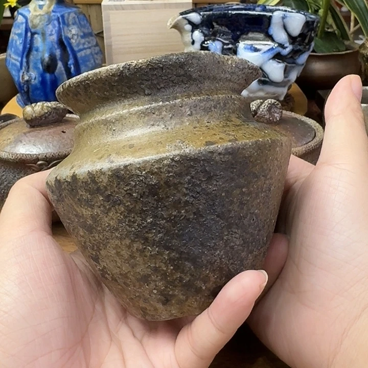 金光教悟备前烧重落灰公道杯福利一口价