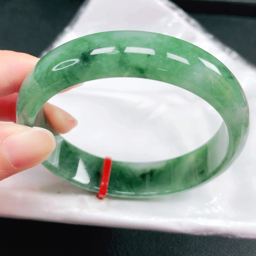 翡翠未镶嵌手镯59圈