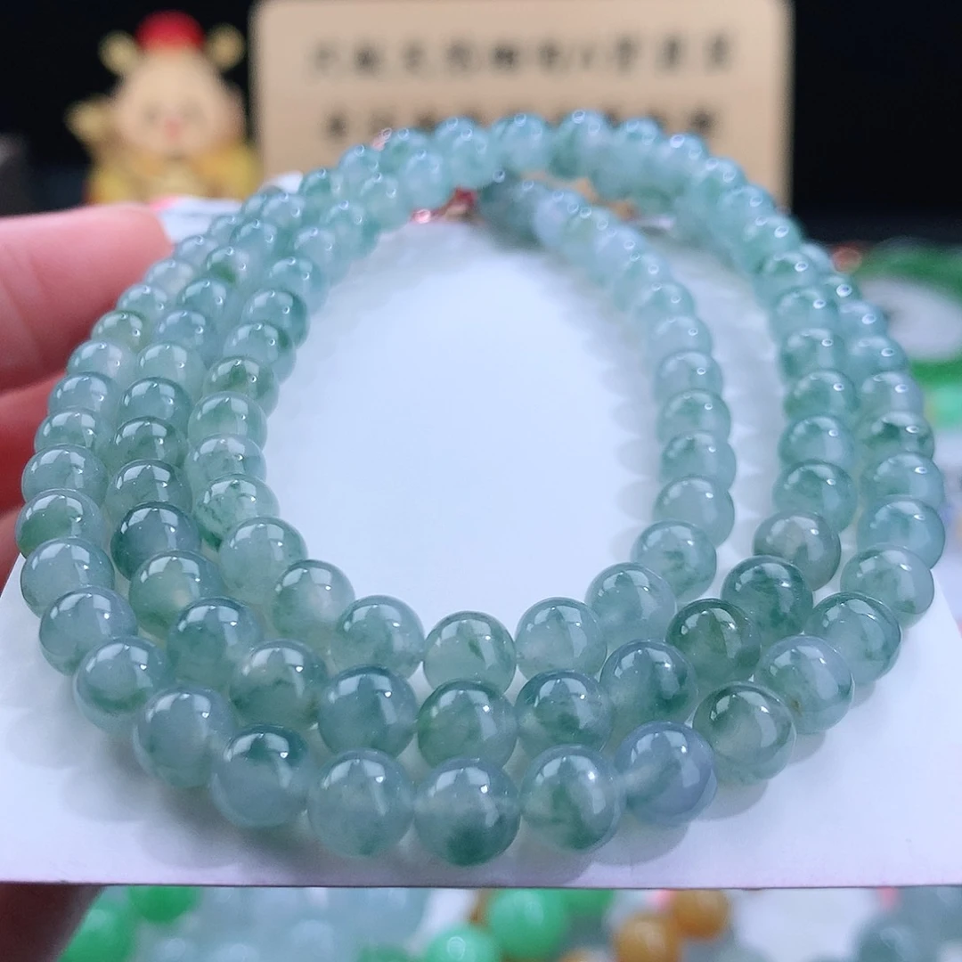 翡翠手链未镶嵌卡6mm