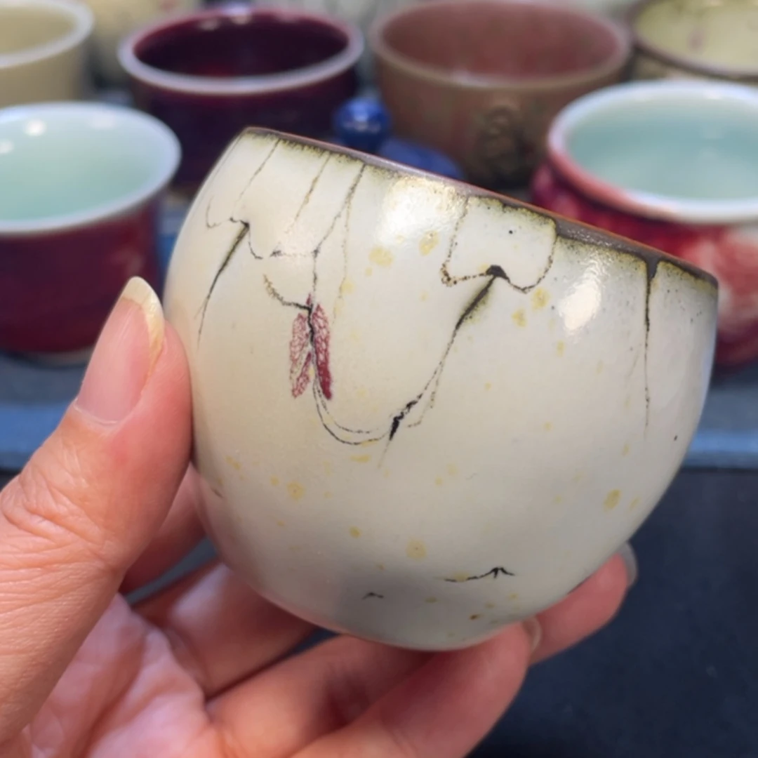 【闪购商品】摆件钧瓷踏雪寻梅杯