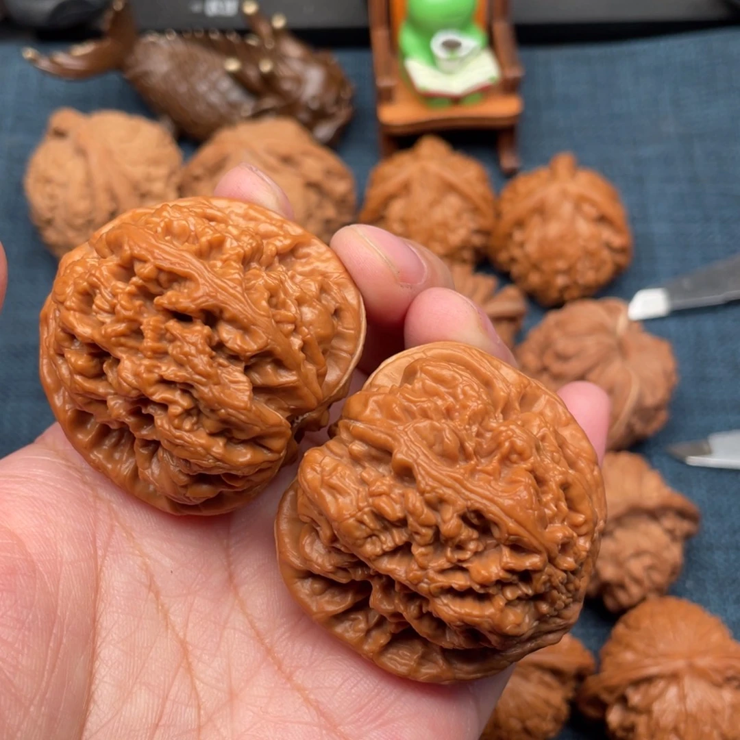 文玩核桃把件44毕业粗筋全品56克