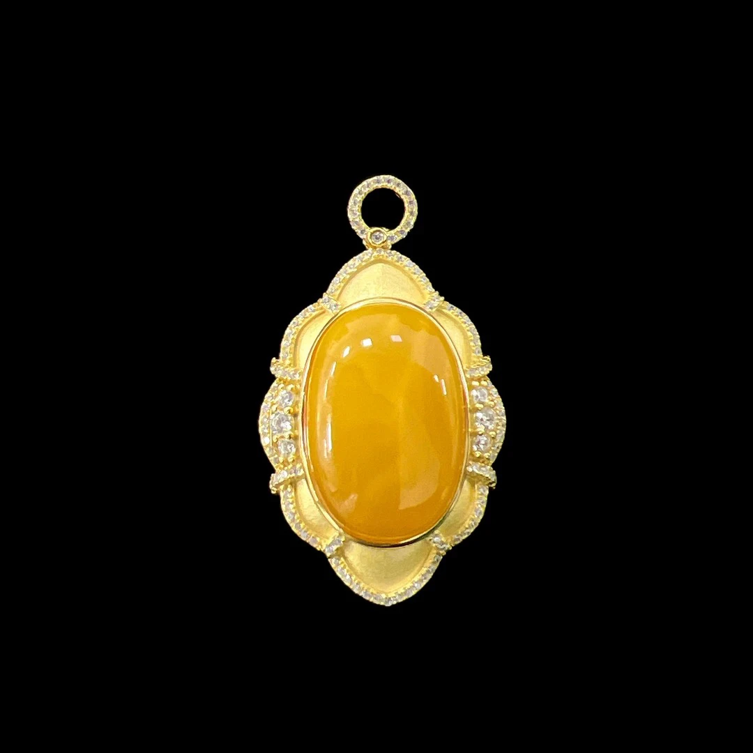 V4703蜜蜡吊坠孤品