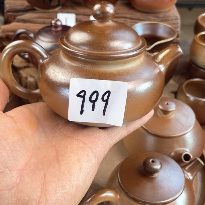 杯?**坏建水紫陶白泥柴烧壶