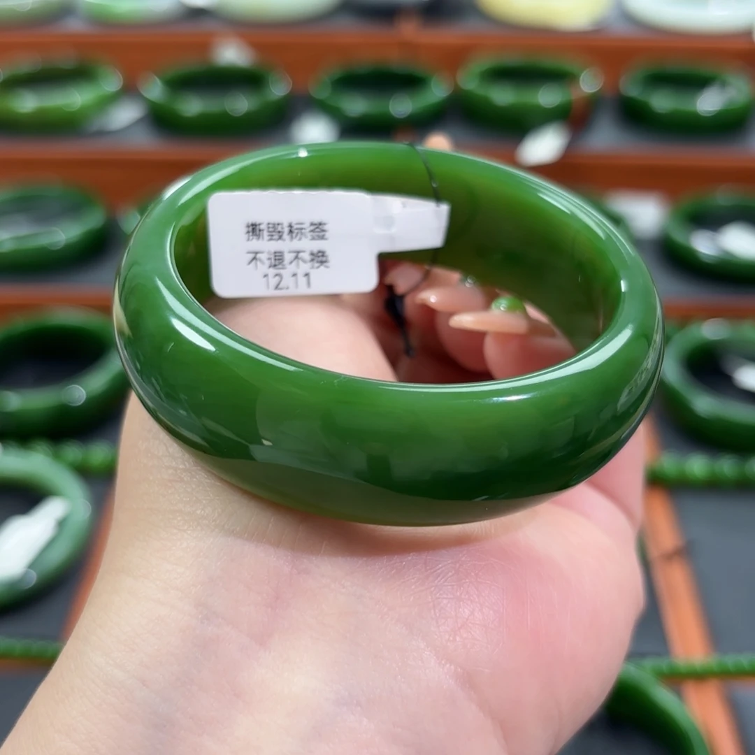 和田玉未镶嵌手镯58-59