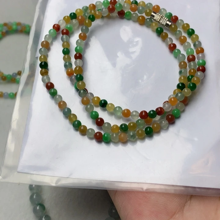 定制翡翠未镶嵌定制翡翠珠串