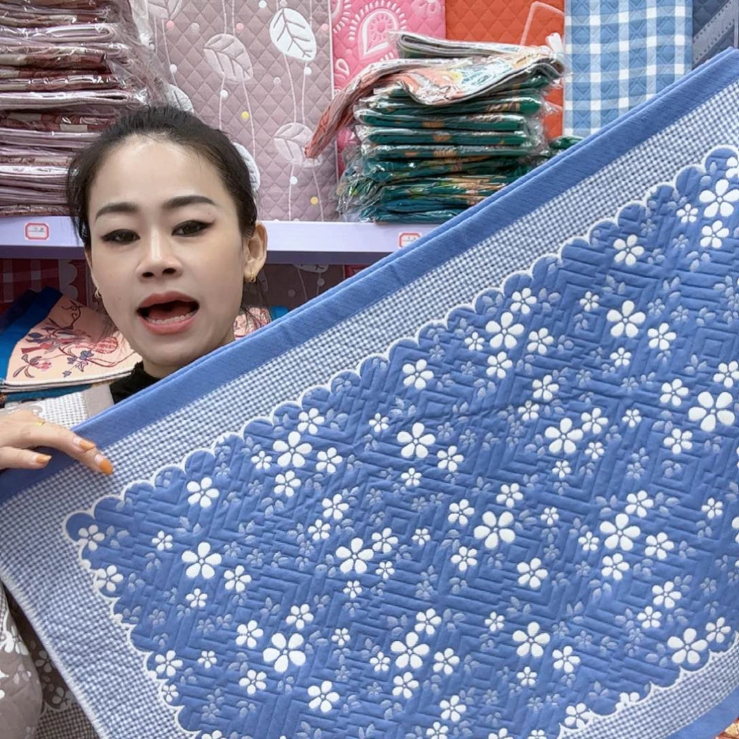 棉蓝色雪花纯棉面料