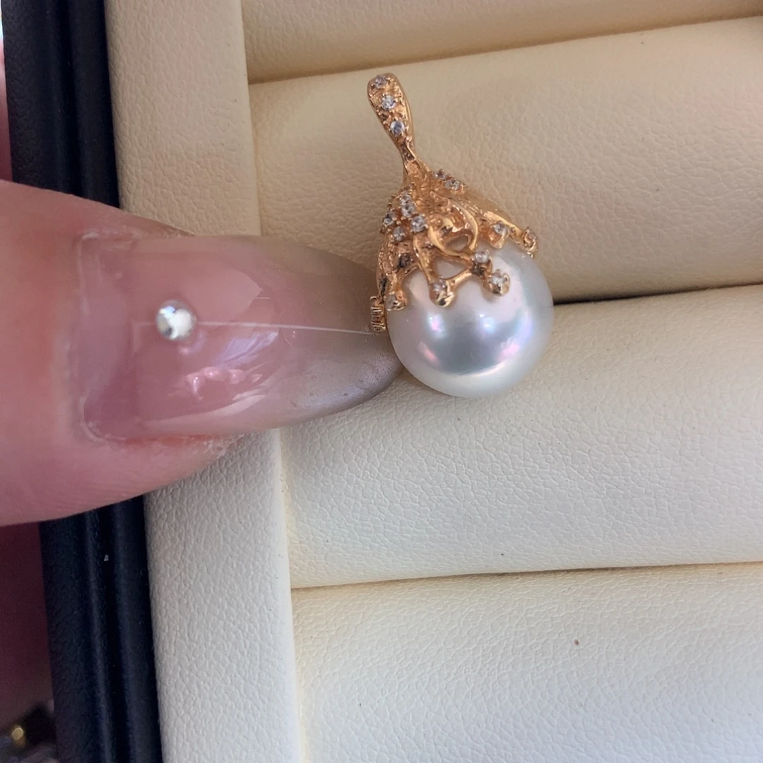 银S925镶嵌颈饰海水珍珠