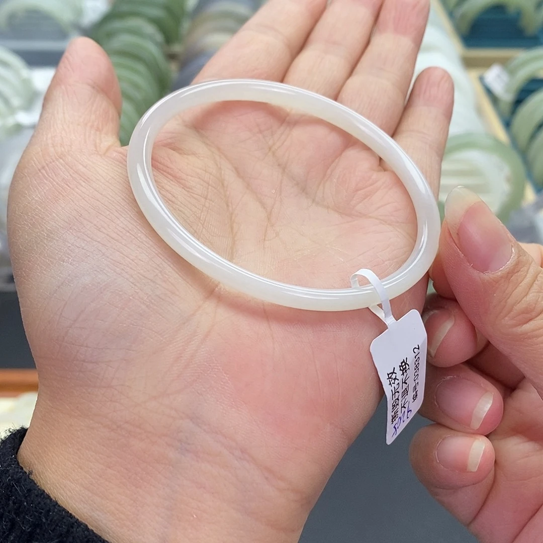 和田玉未镶嵌珠宝奇石和田玉手镯57.58