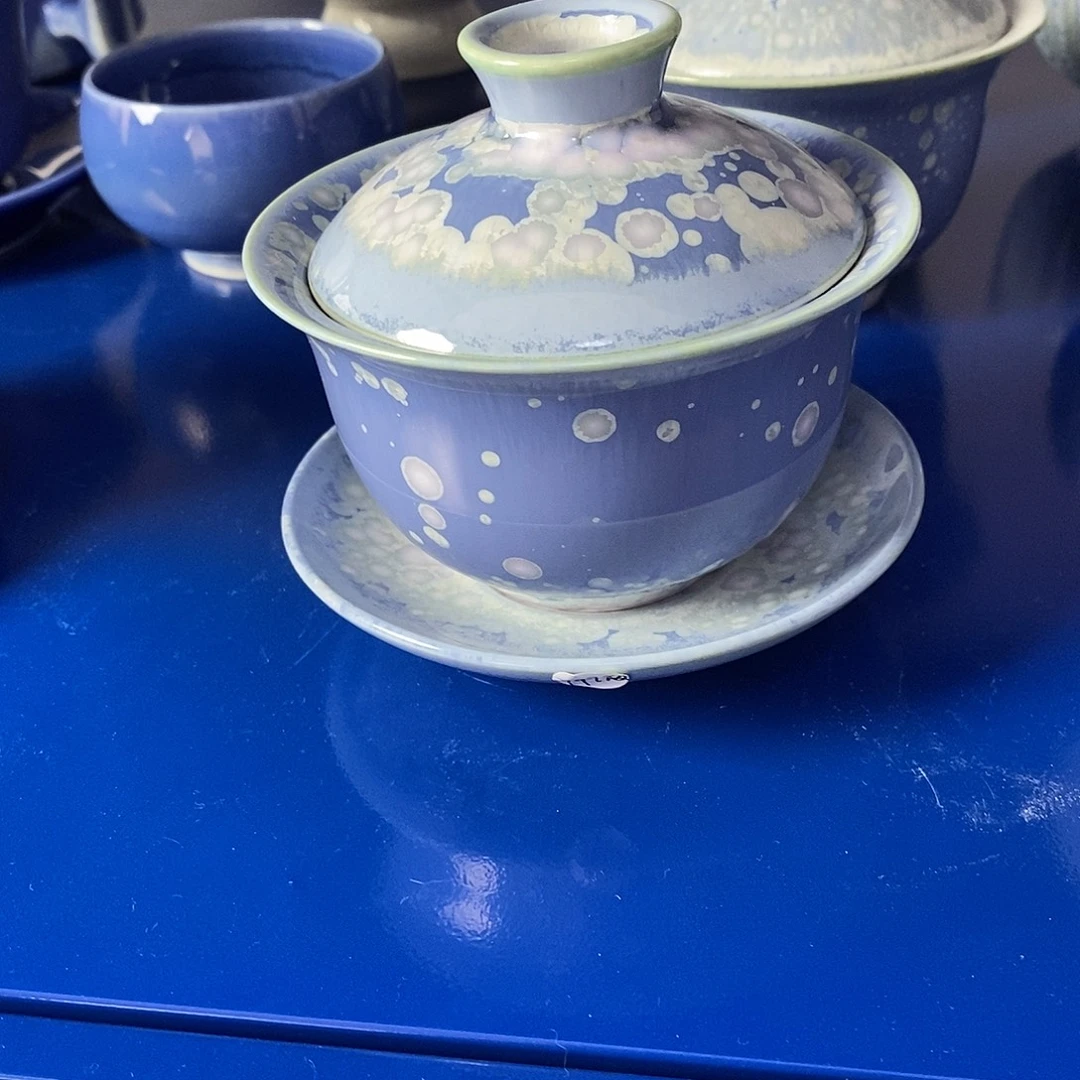 微瑕景德镇高温陶瓷盖碗