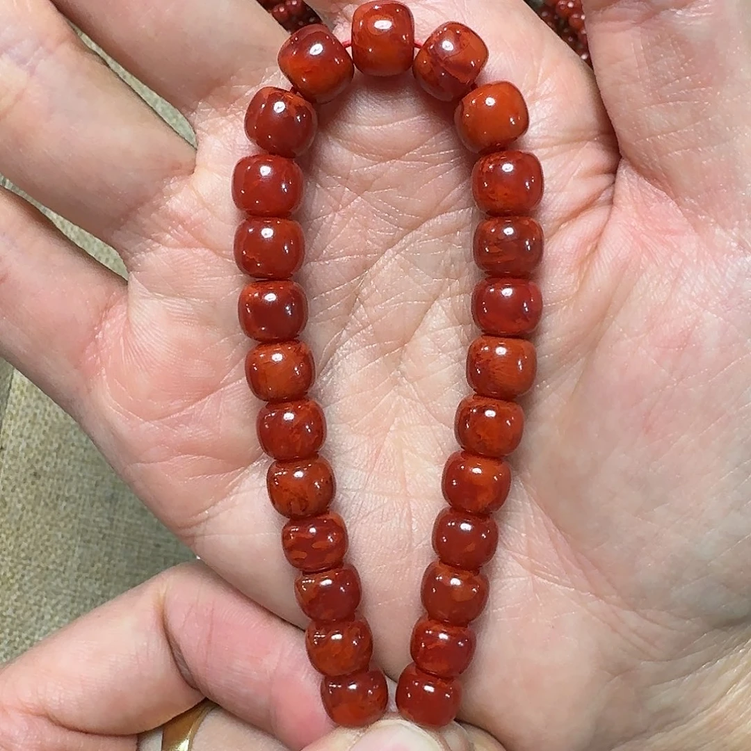 南红玛瑙未镶嵌手链手串原矿南红高品质爆花火焰纹锦底8加