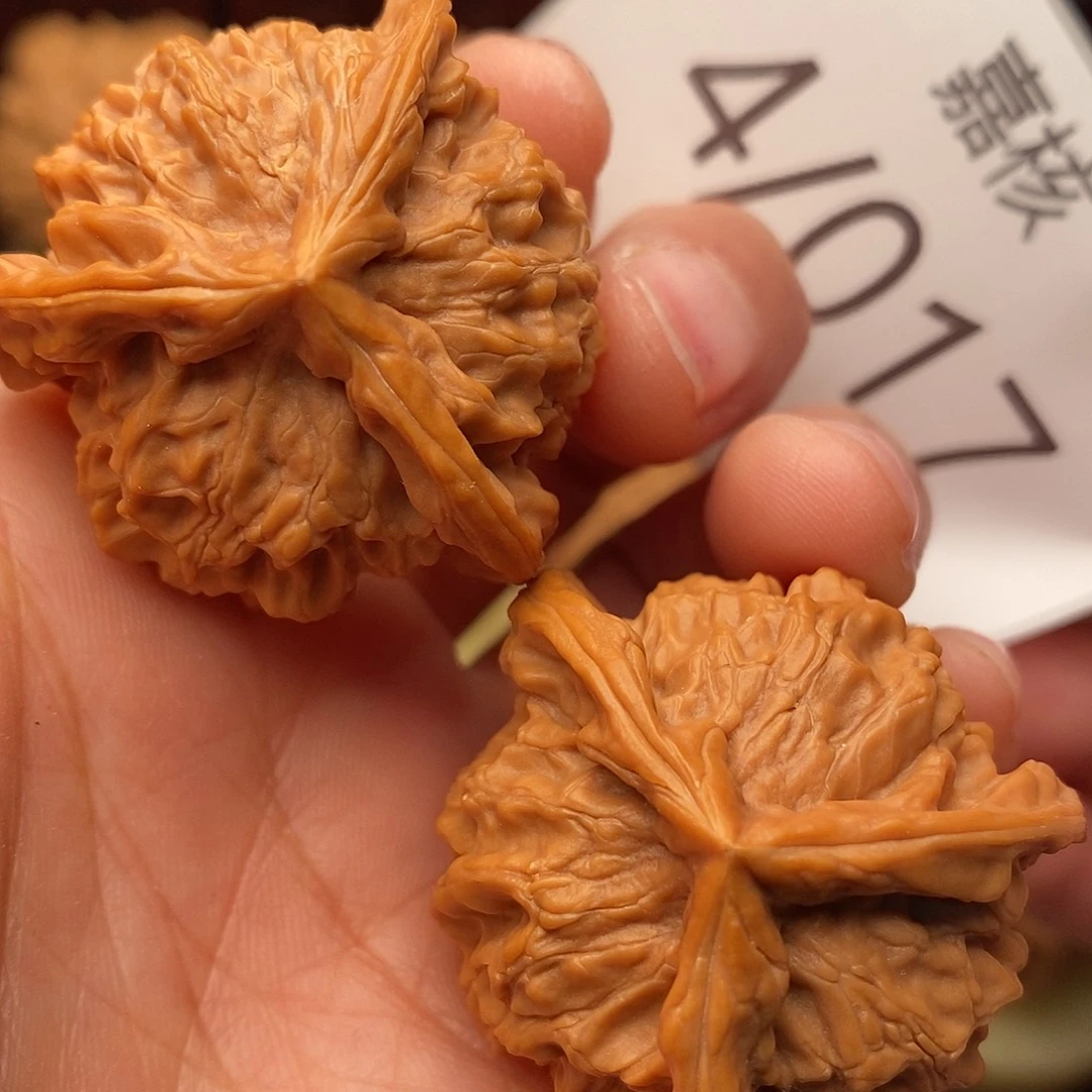 文玩核桃把件35盘山三棱奔