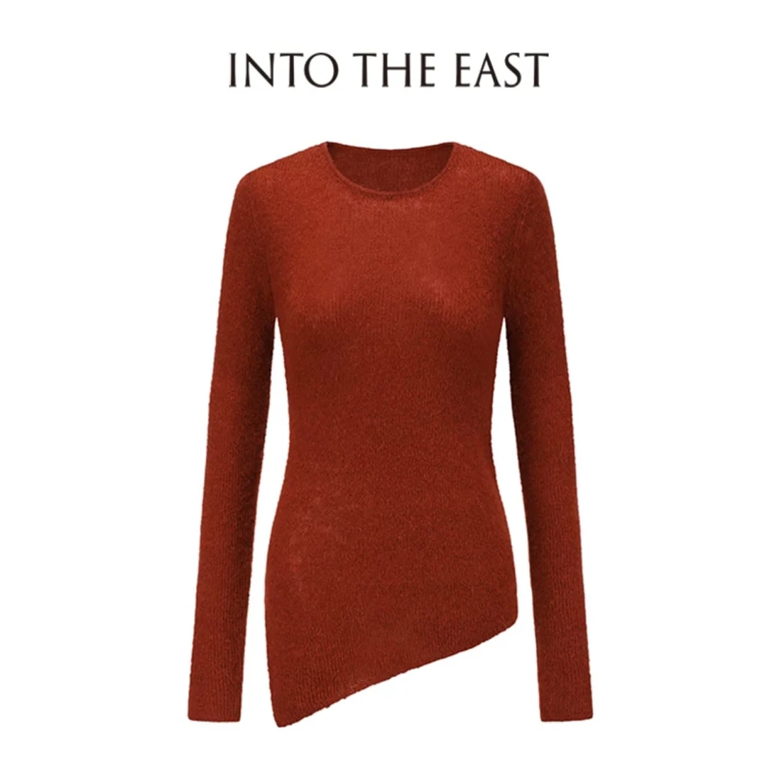 INTO THE EAST己印羊毛混纺不对称针织上衣